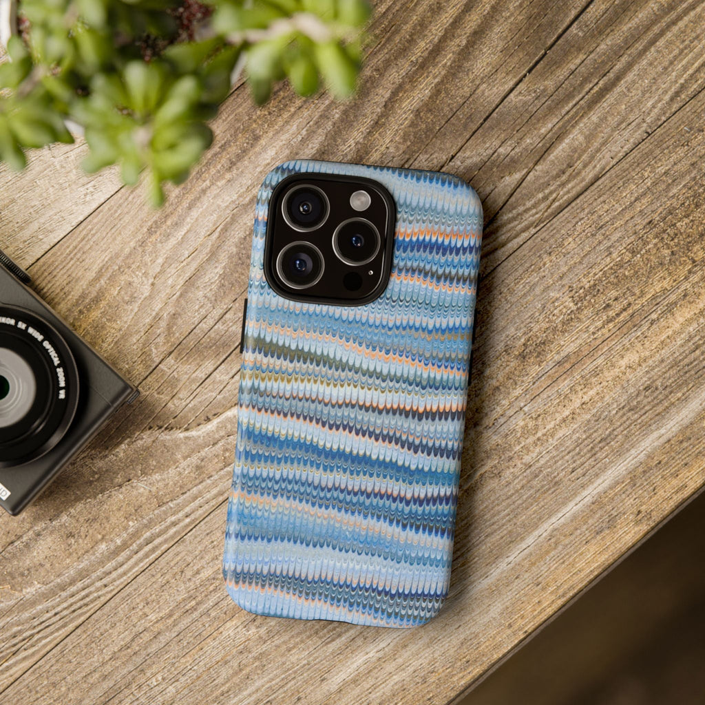 Blue Marbled Phone Cases iPhone 16 + Samsung + Apple + Google