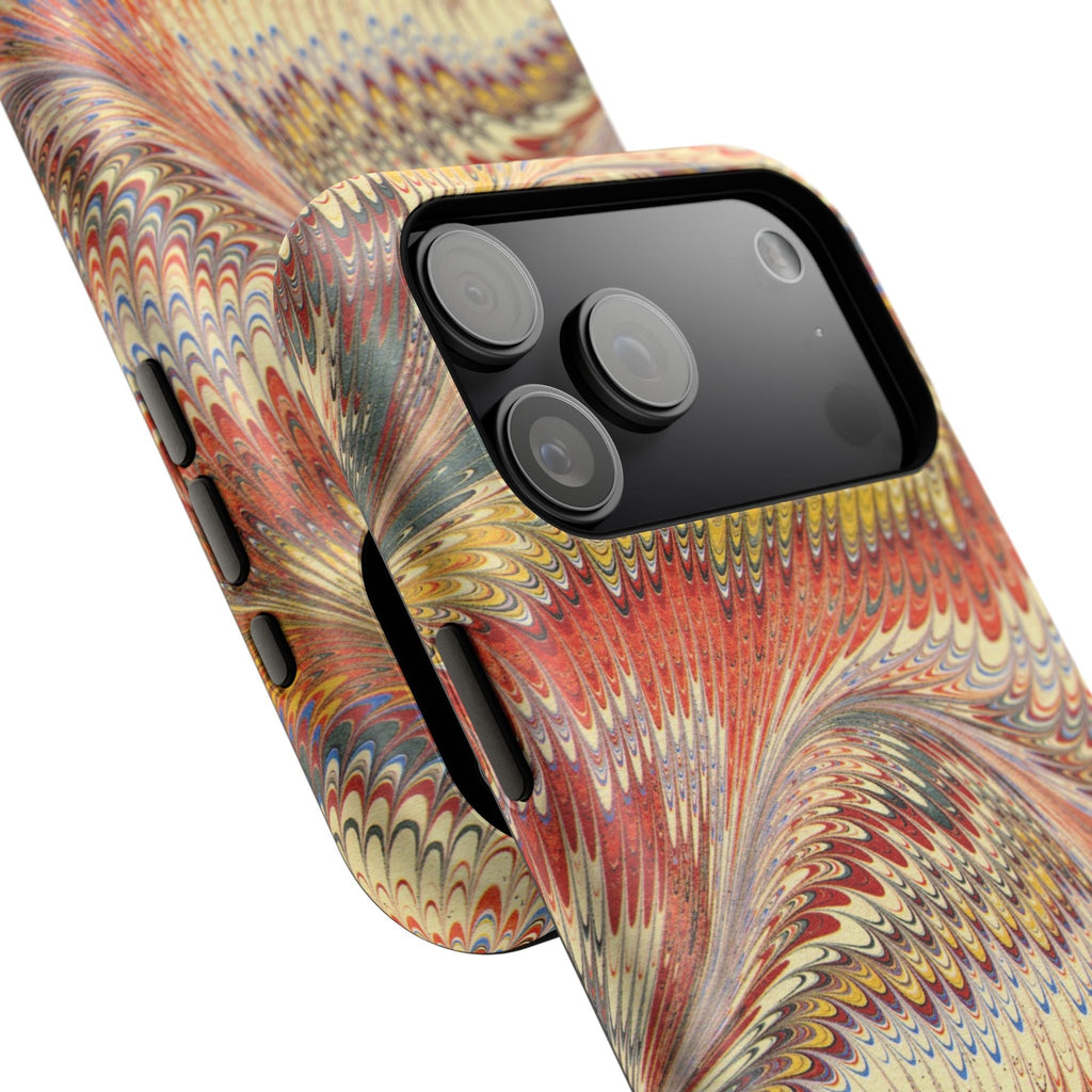 Rust and Gold Italian Vintage Marble Design Durable Phone Case for Apple + Samsung