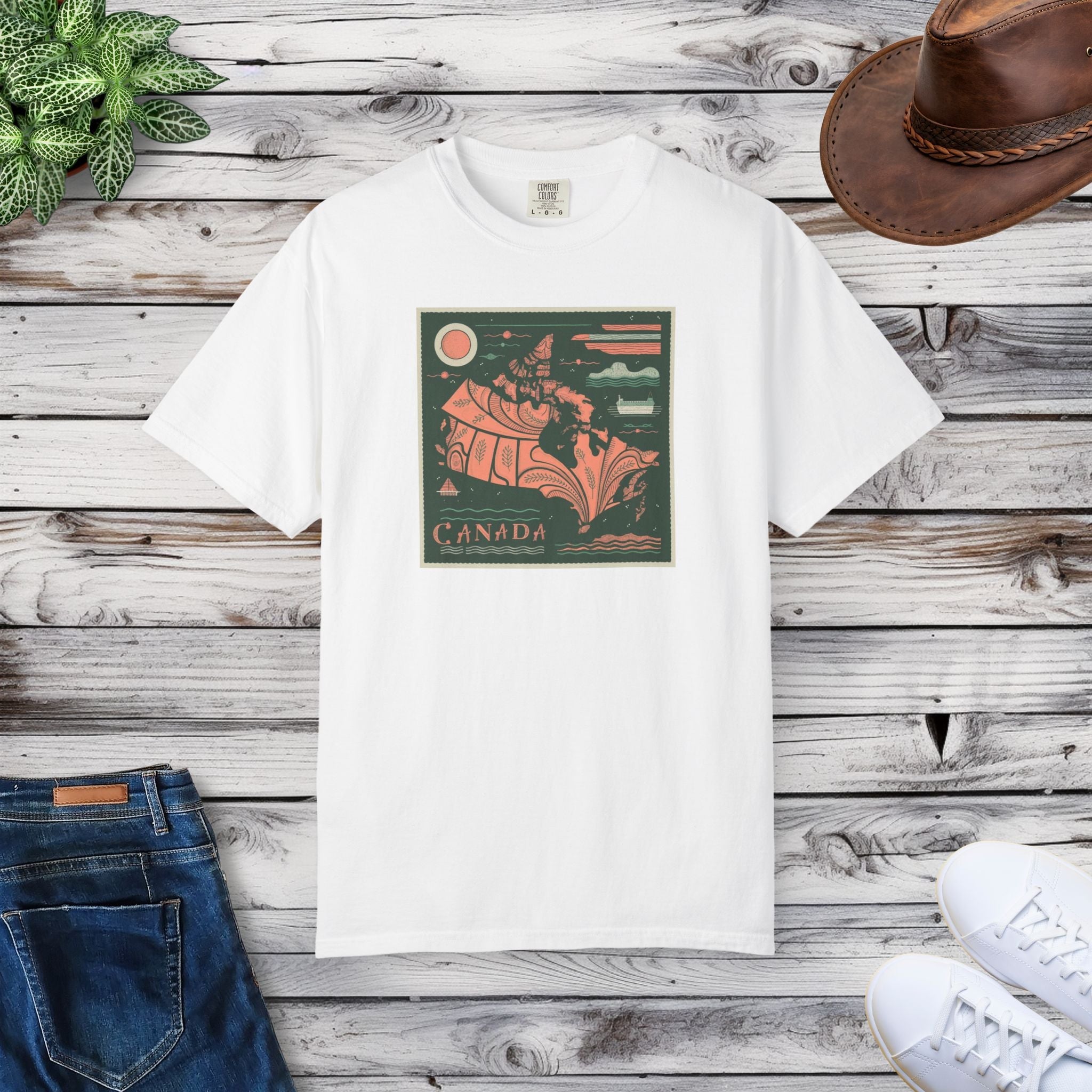 Map Of Canada Tee - Canada Day Celebration Comfort Colors - DipaliZ