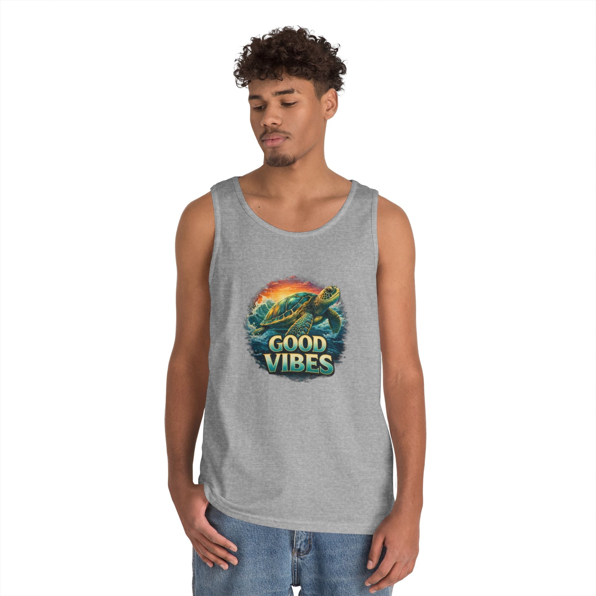 Good Vibes Turtle Tank — Surf-Inspired Beach Vacation Tank Top