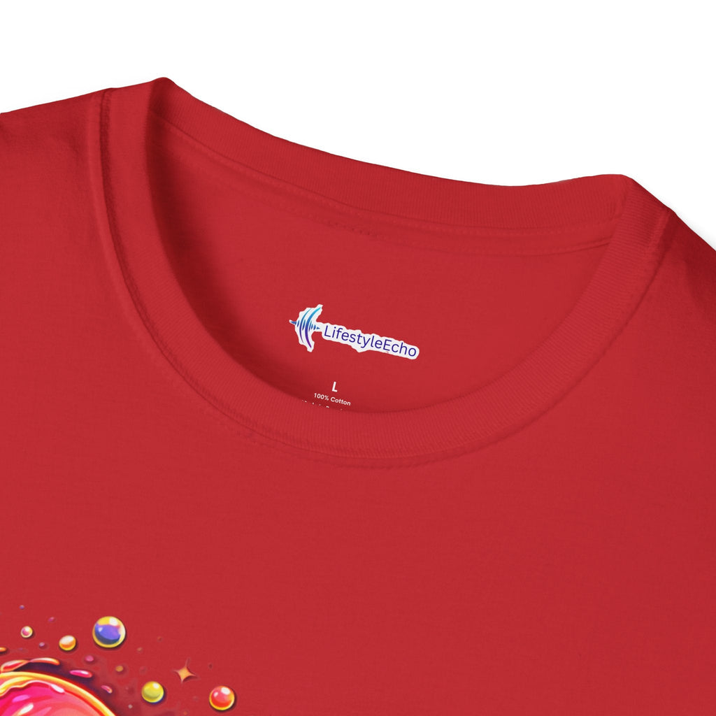 Melting Hearts Tee - Vibrant Double Heart Graphic T-Shirt