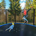 8/10/12/14/15/16 Feet Outdoor Trampoline Bounce Combo with Safety Closure Net Ladder-8 ft