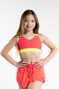 Color Block Criss Cross Top