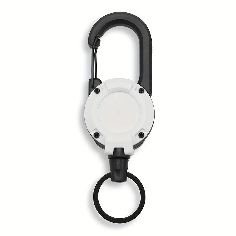 1/2/4pcs Retractable Keychain Badge Reels Heavy Duty Clip With Carabine