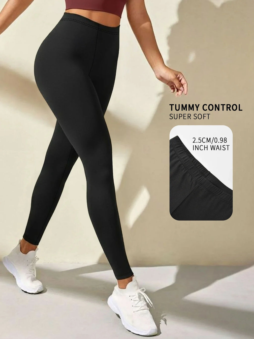 Super Soft Leggings for Women - High Elasticity Tights for Yoga Running Workout Casual Wear