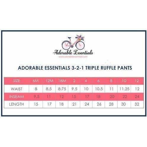 Stripes Triple Ruffle Pants
