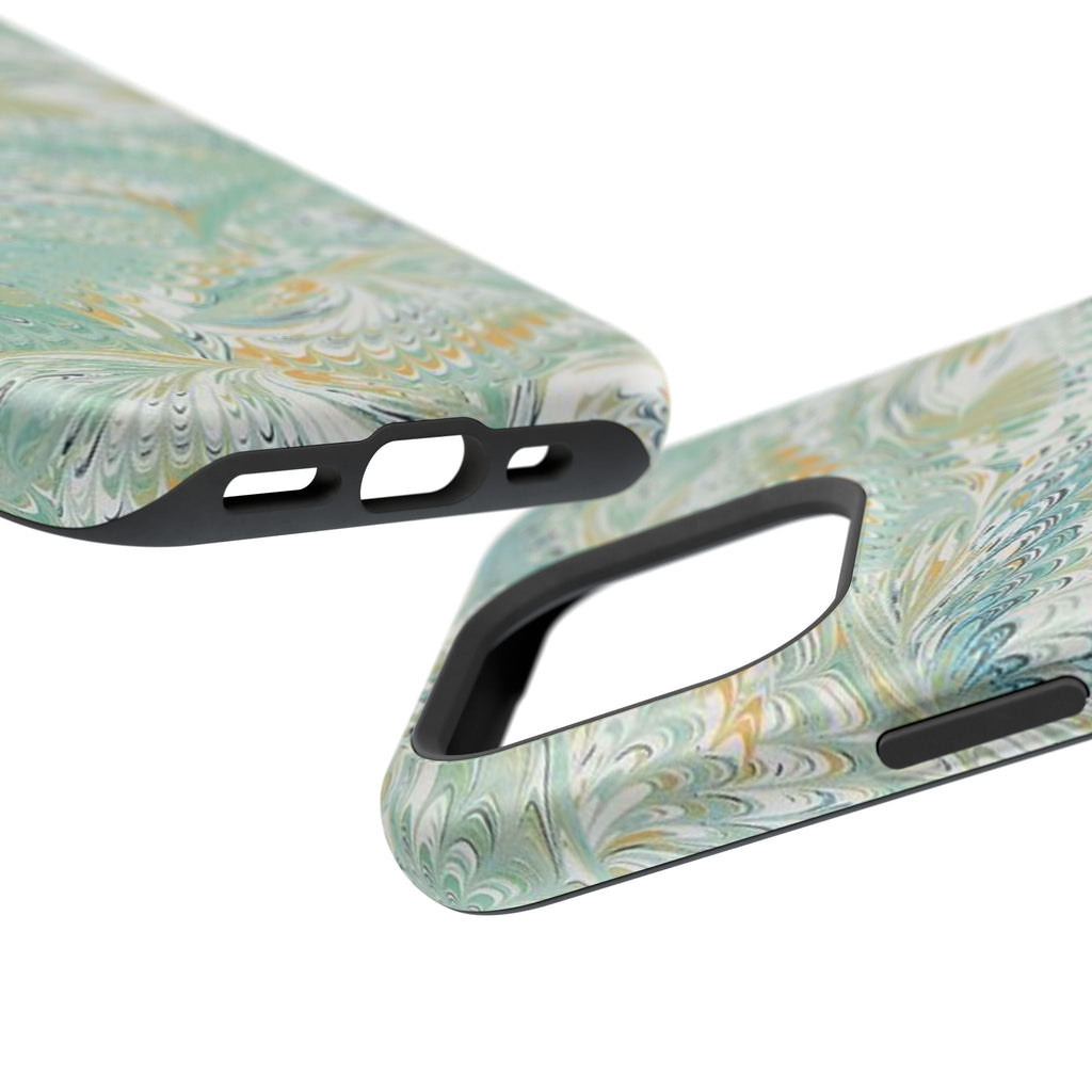 Mint Green Marbled Swirl Phone Case - Dual Layer