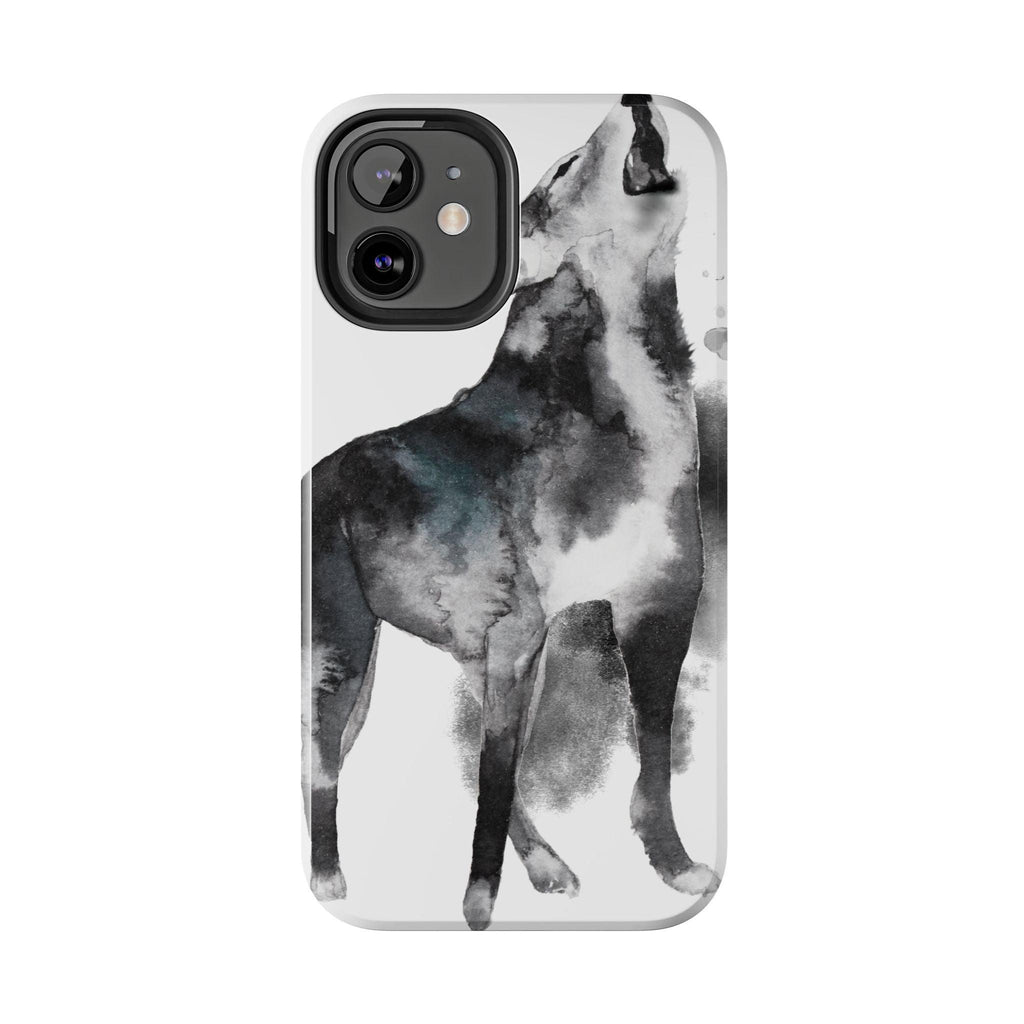 Black and White Dog Printed Tough Phone Cases