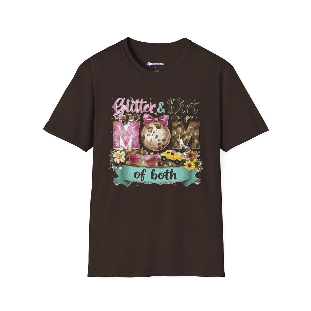 Mother of Both Boys and Girls Glitter & Dirt T-Shirt — Proud Mom Tee