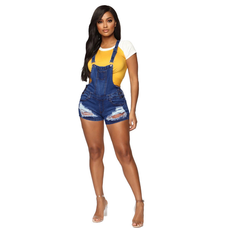 European and American worn denim overalls