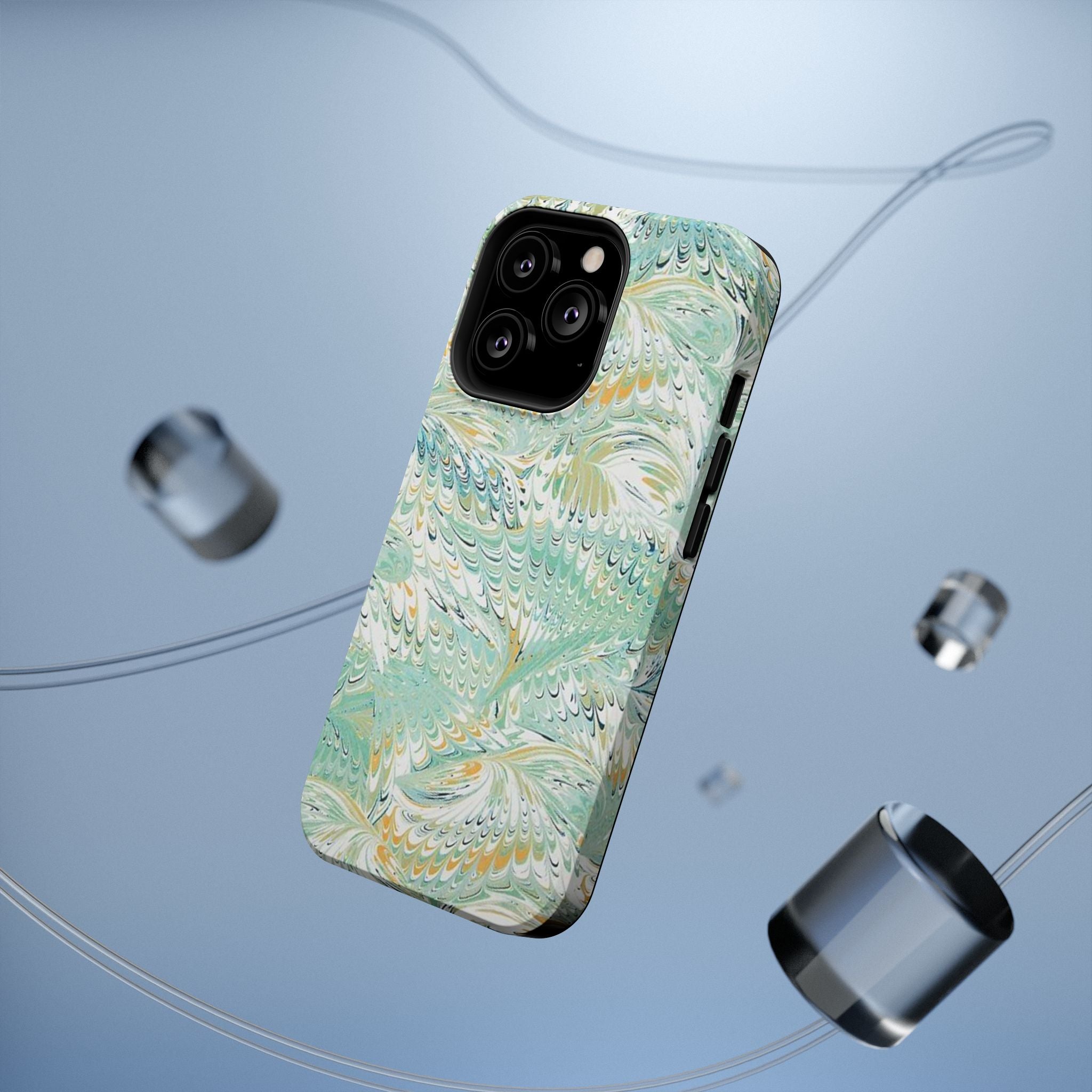 Mint Green Marbled Swirl Phone Case - Dual Layer