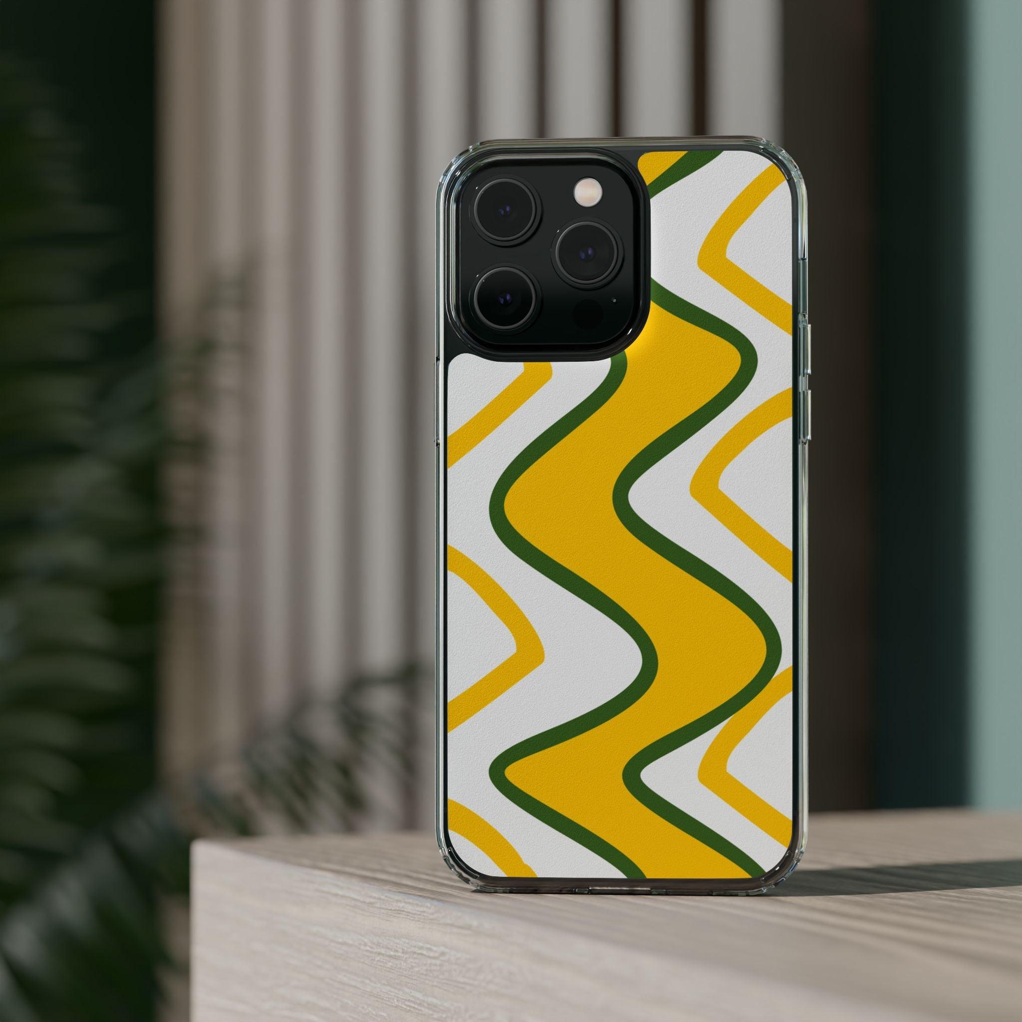 Bright Yellow Abstract With Shape Clear Cases