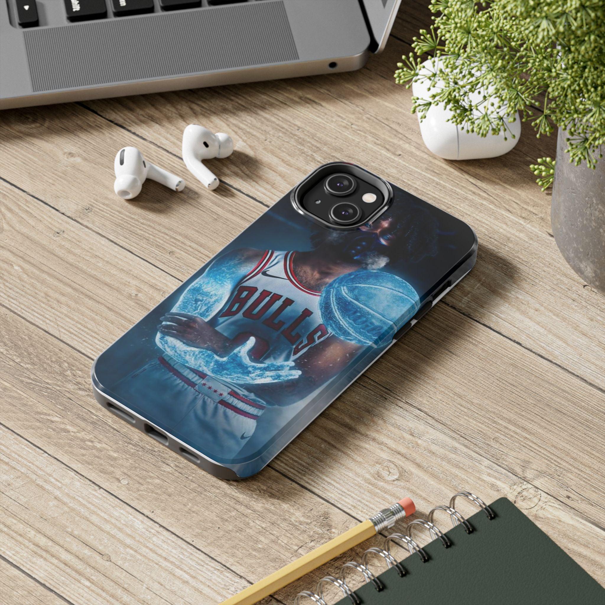 Coby White Chicago Bulls NBA Basketball Printed Tough Phone Case for iPhone & Samsung Galaxy - Dynamic Player Action Design