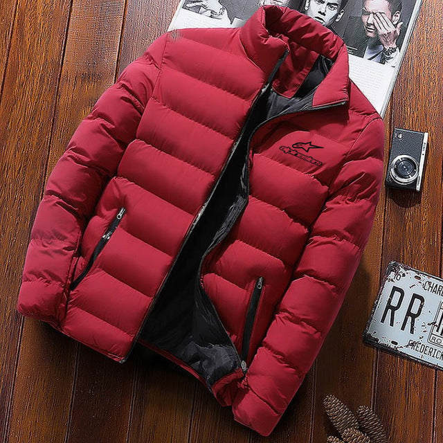 Winter stars jacket men's fashion stand collar
