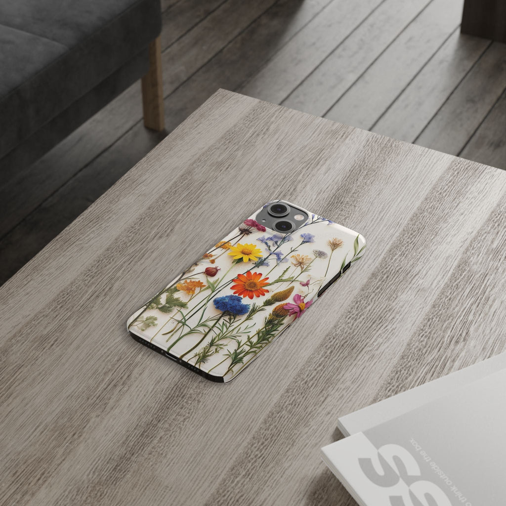 Floral Phone Cases, Slim Protective Cover, Pressed Flowers Design, iPhone 17 Case, Botanical Phone Accessories, Floral Theme Phone Case