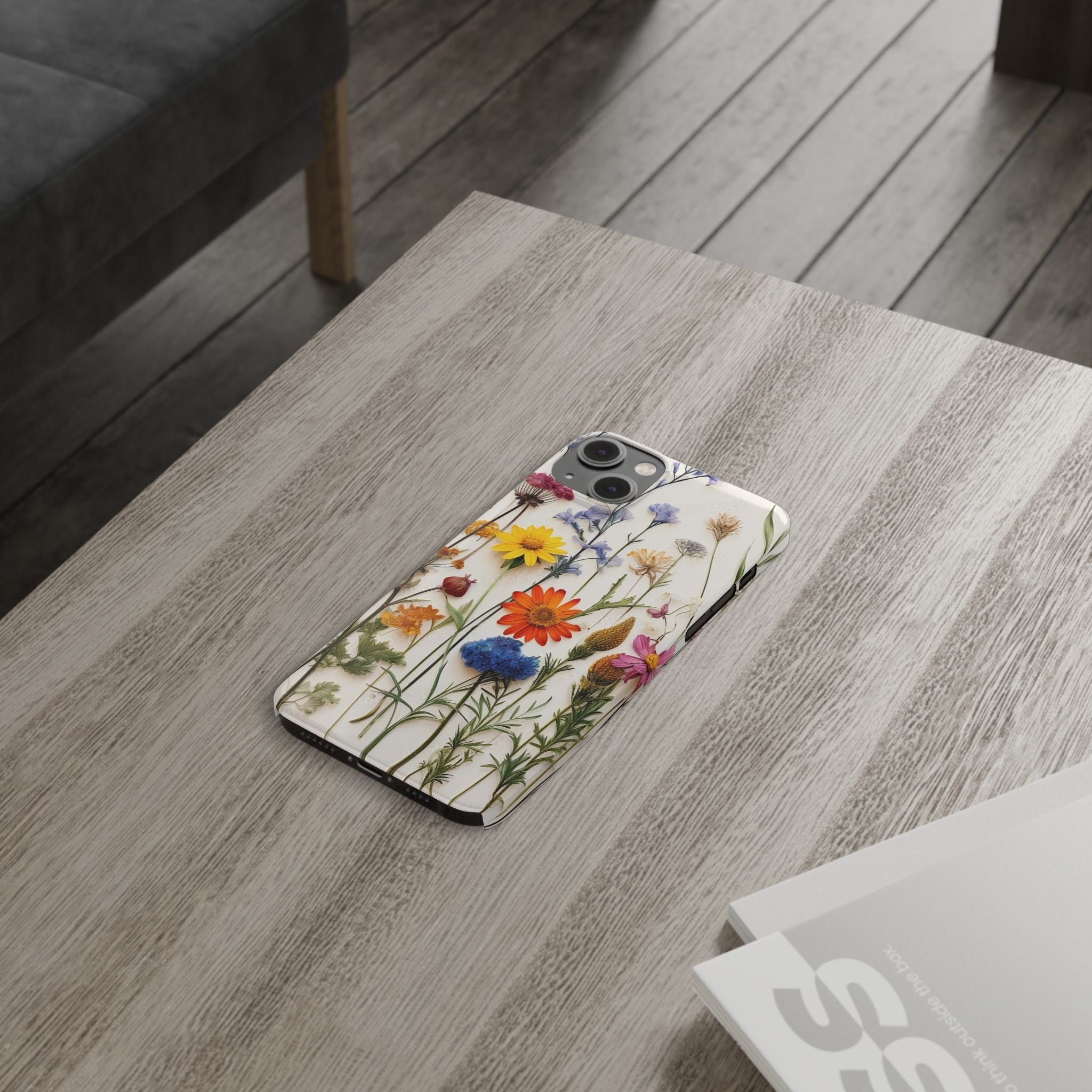 Floral Phone Cases, Slim Protective Cover, Pressed Flowers Design, iPhone 17 Case, Botanical Phone Accessories, Floral Theme Phone Case