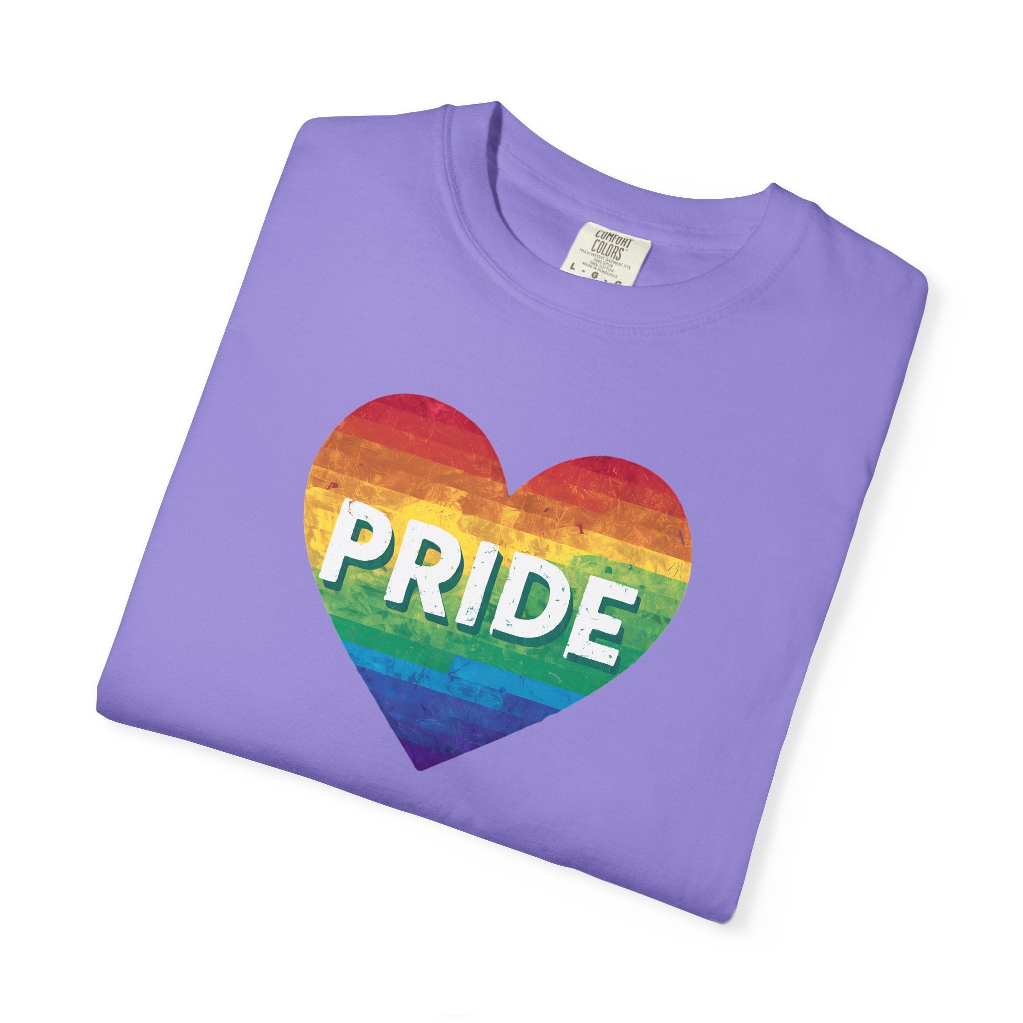 Gay Pride Rainbow Tee - Garment Dyed Comfort Colors - DipaliZ