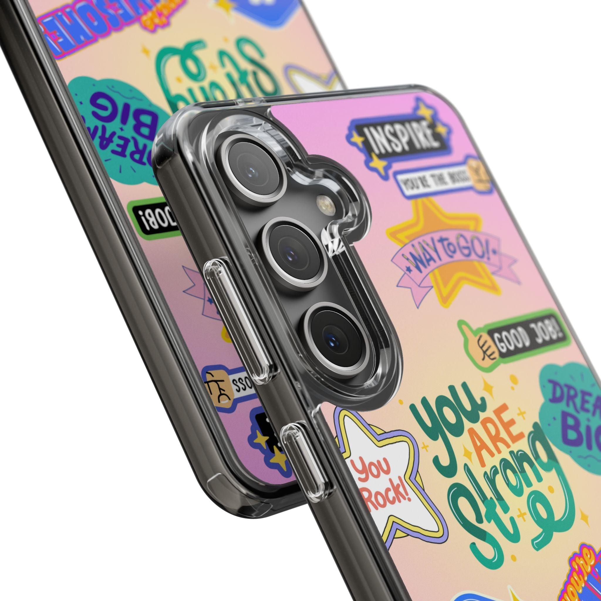 Motivational Stickers Clear Case