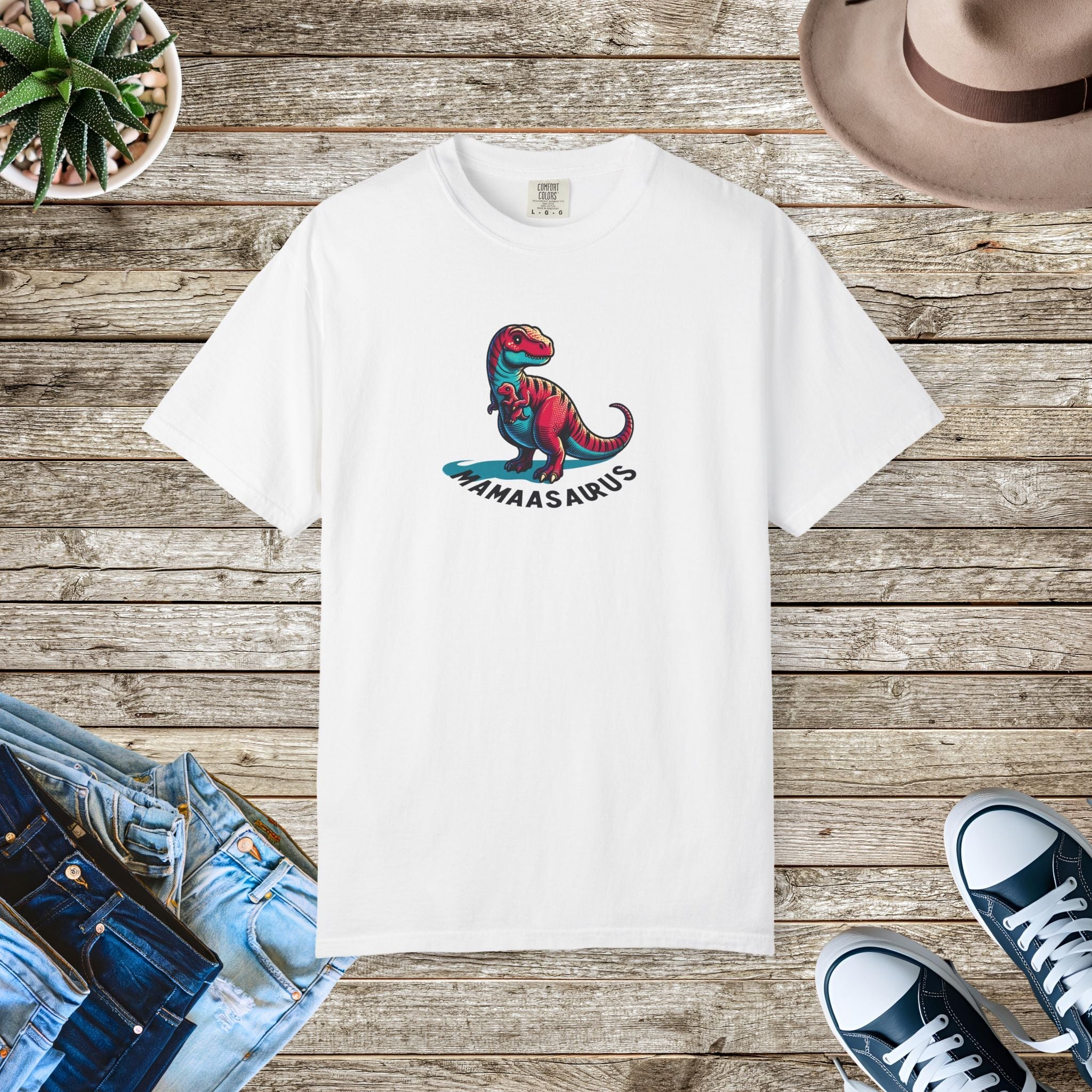 Dinosaur Mamasaurus Unisex Cotton Tee - Mother's Day - DipaliZ