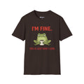 I'm Fine Frog T-Shirt — "I'm Fine. This Is Just How I Look." Funny Graphic Tee