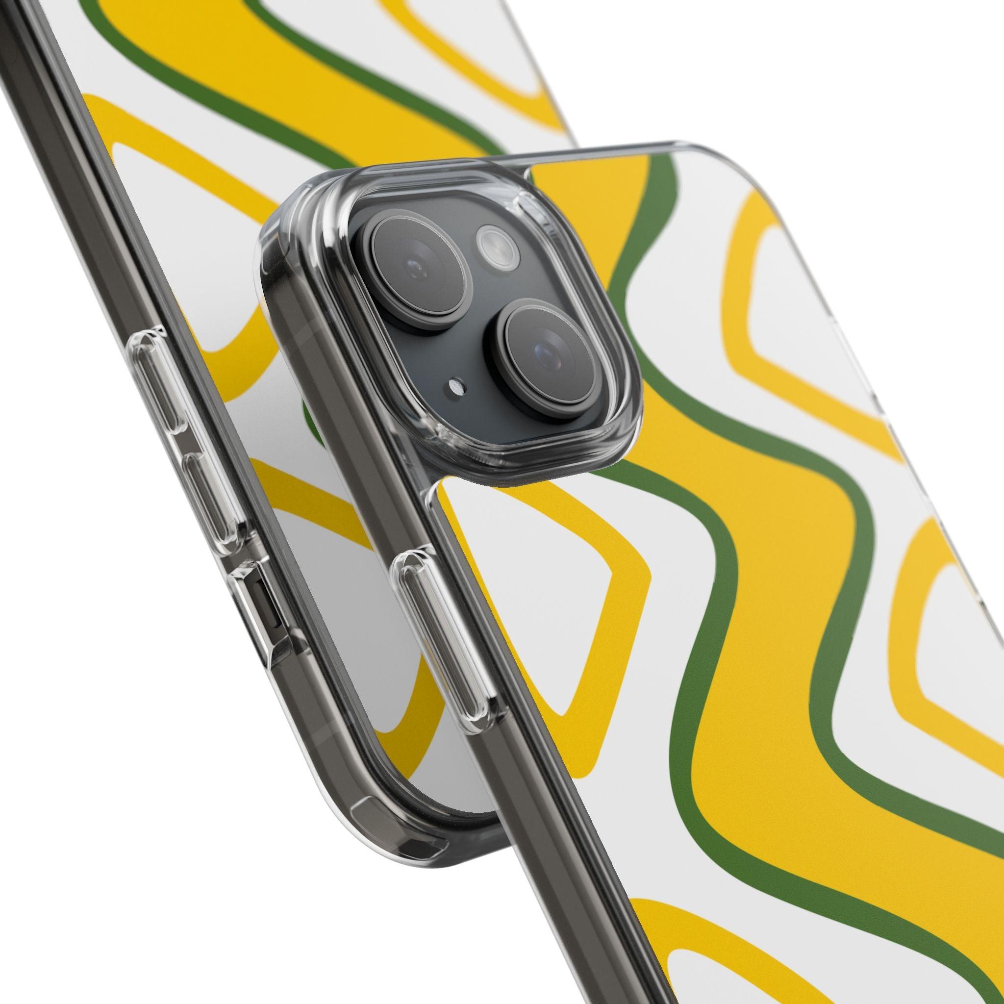 Bright Yellow Abstract With Shape Clear Cases