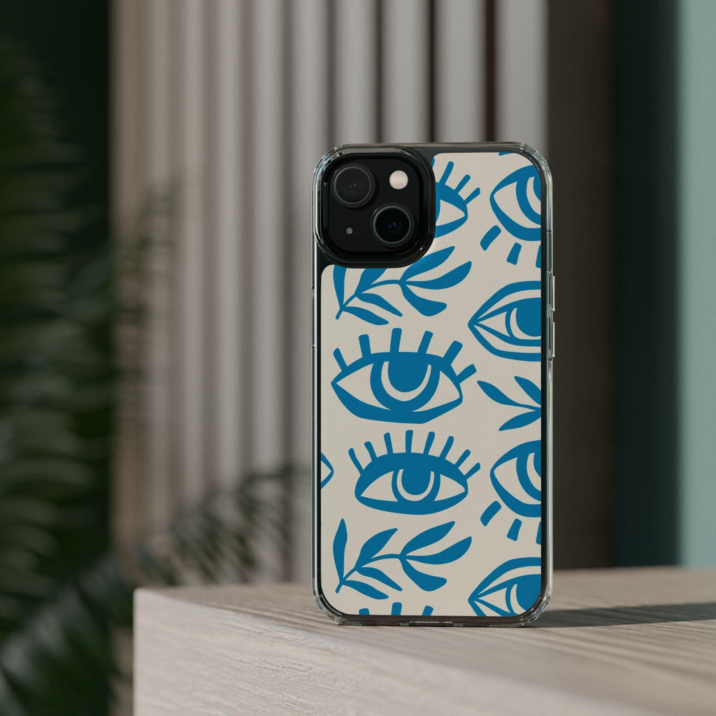 Eyes And Leaves  Pattern Clear Cases