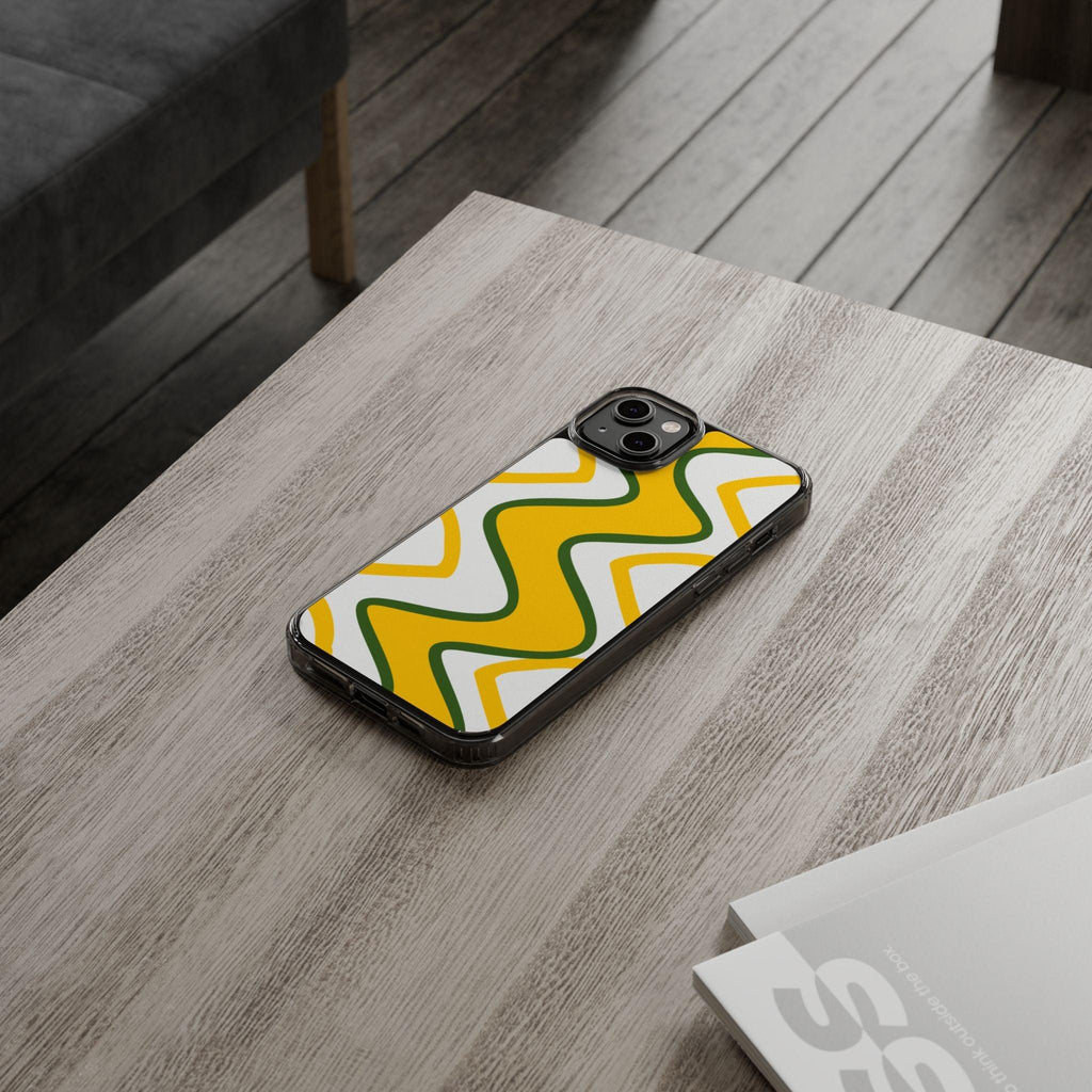 Bright Yellow Abstract With Shape Clear Cases