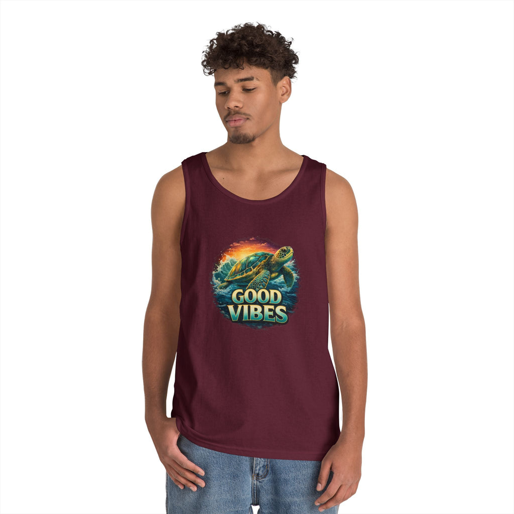 Good Vibes Turtle Tank — Surf-Inspired Beach Vacation Tank Top