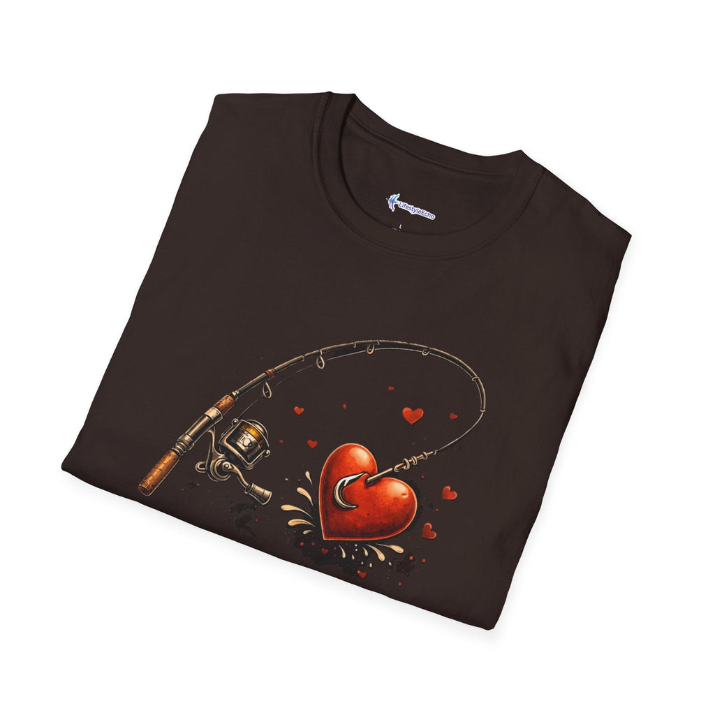 Caught Feelings Fishing Valentine T-Shirt