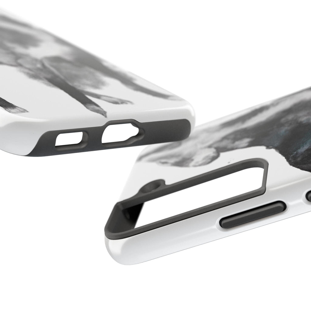 Black and White Dog Printed Tough Phone Cases