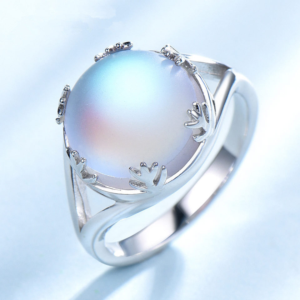 Moonstone Forest Personalized Elegant Ring Bracelet Three-piece Jewelry