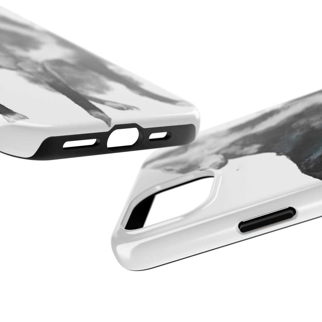 Black and White Dog Printed Tough Phone Cases