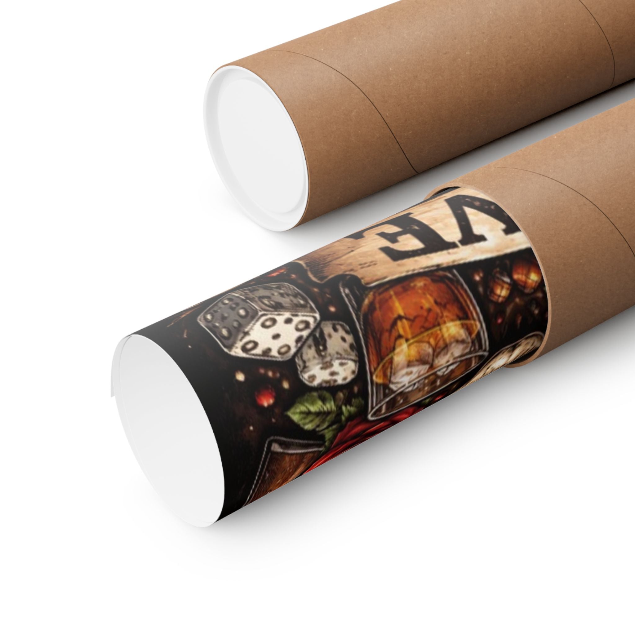 Matte Poster - Love Hard - Skull Cowboy Art Print