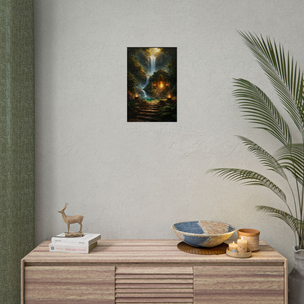 Mystic Jungle Temple Poster