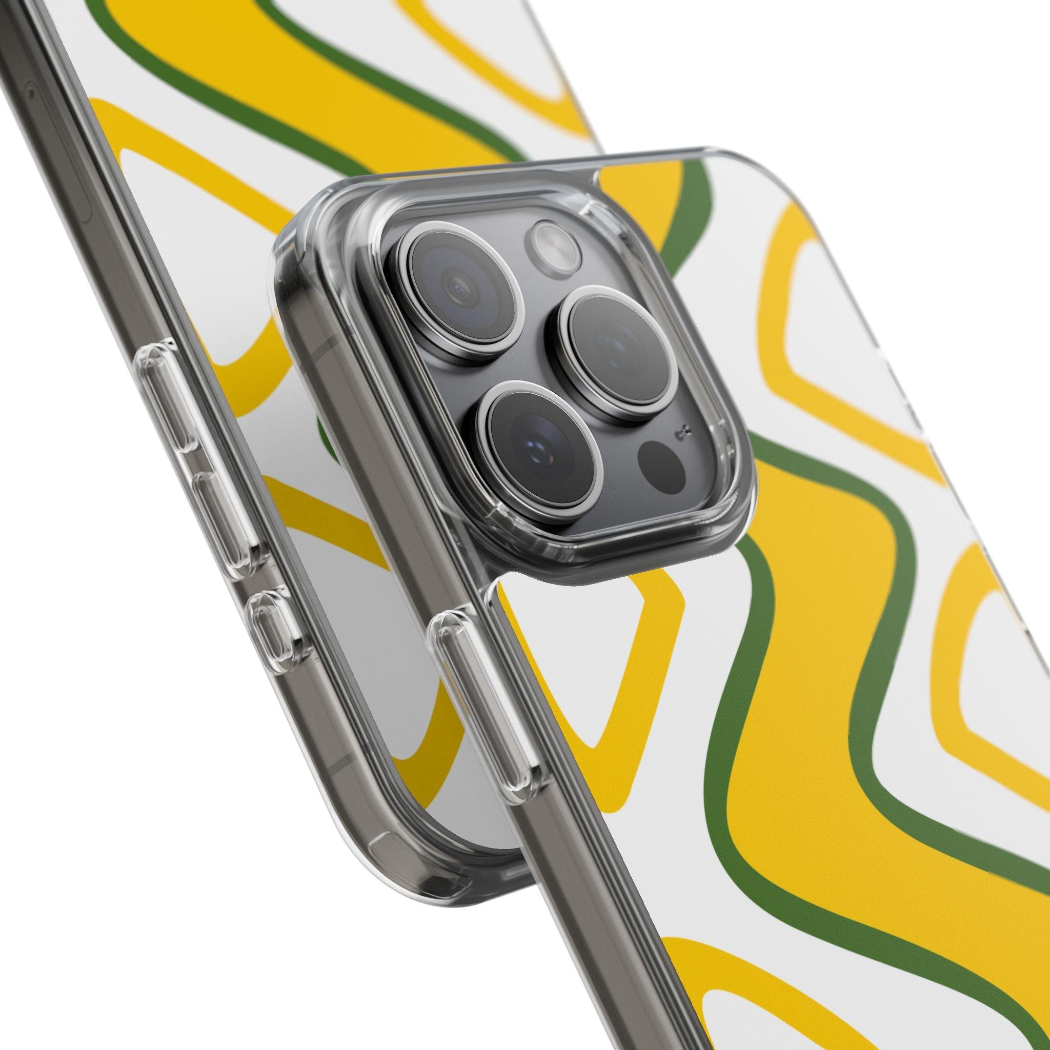 Bright Yellow Abstract With Shape Clear Cases