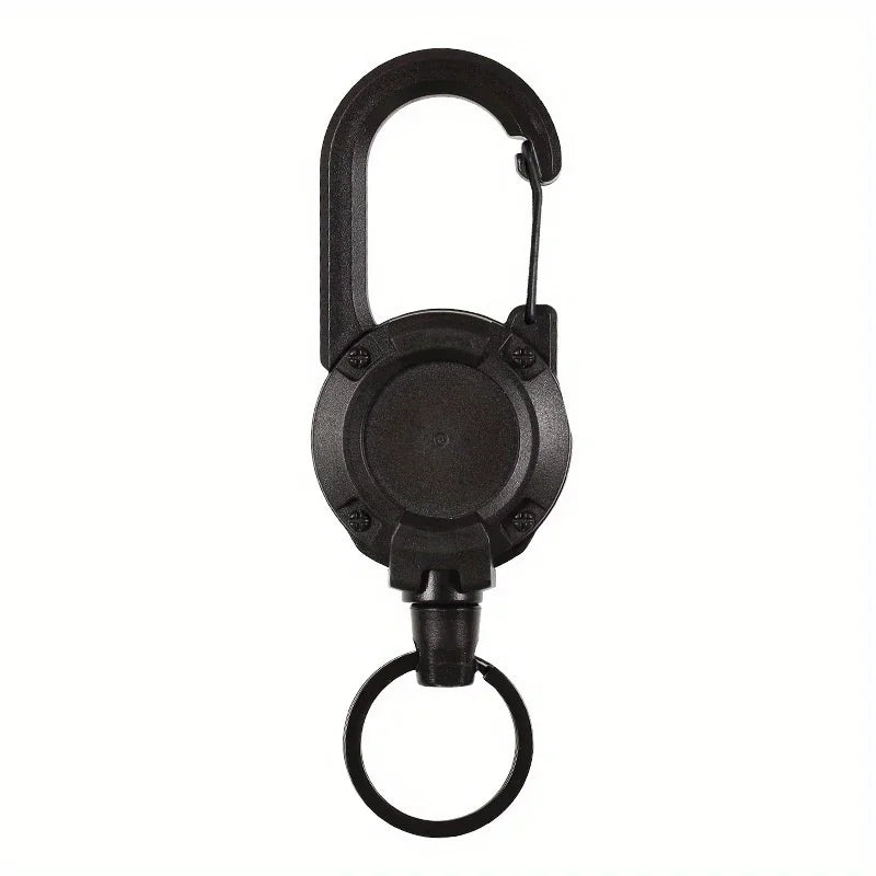 1/2/4pcs Retractable Keychain Badge Reels Heavy Duty Clip With Carabine