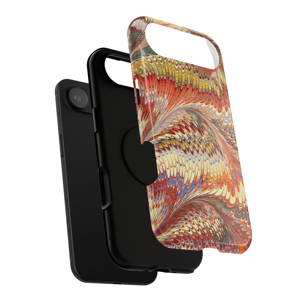 Rust and Gold Italian Vintage Marble Design Durable Phone Case for Apple + Samsung