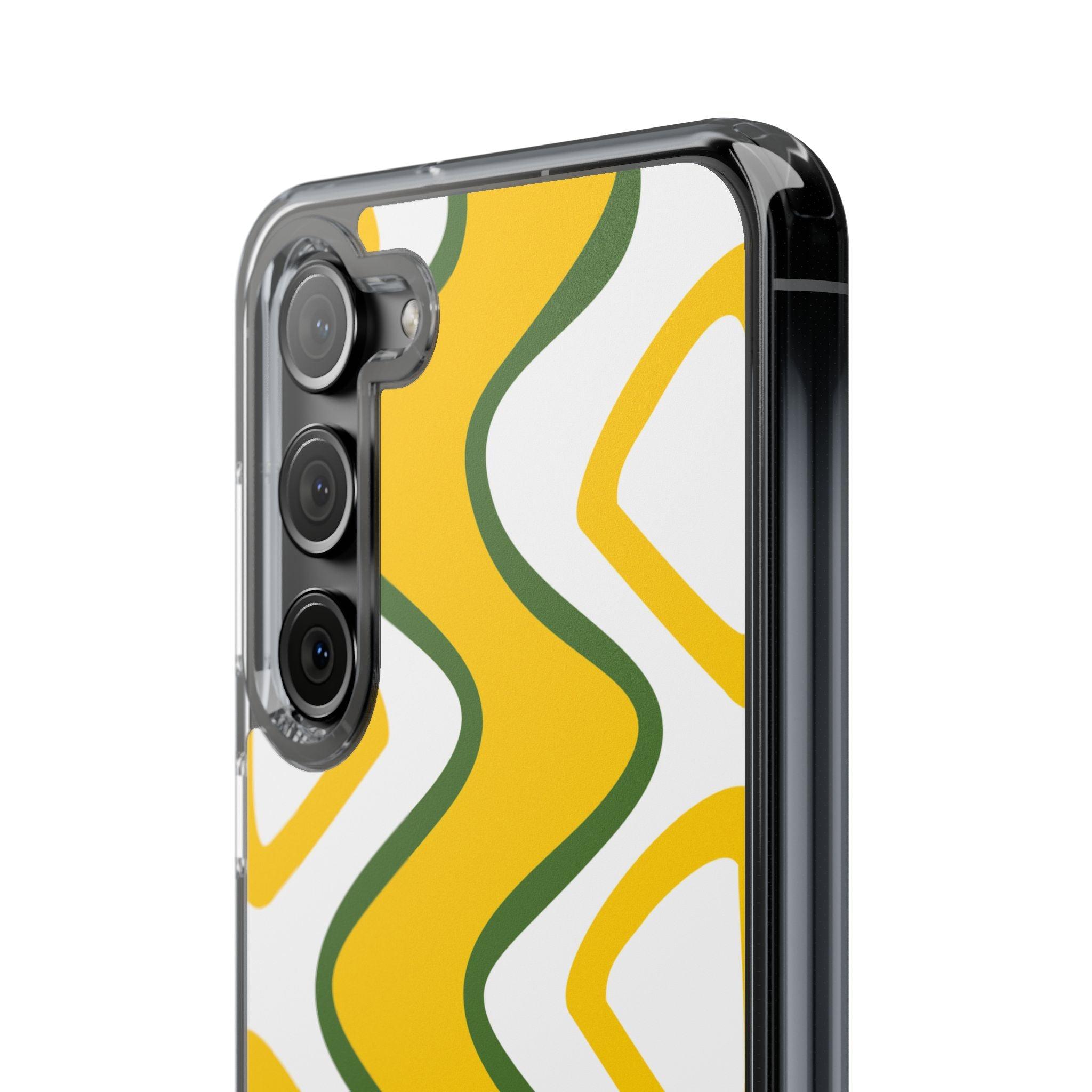 Bright Yellow Abstract With Shape Clear Cases