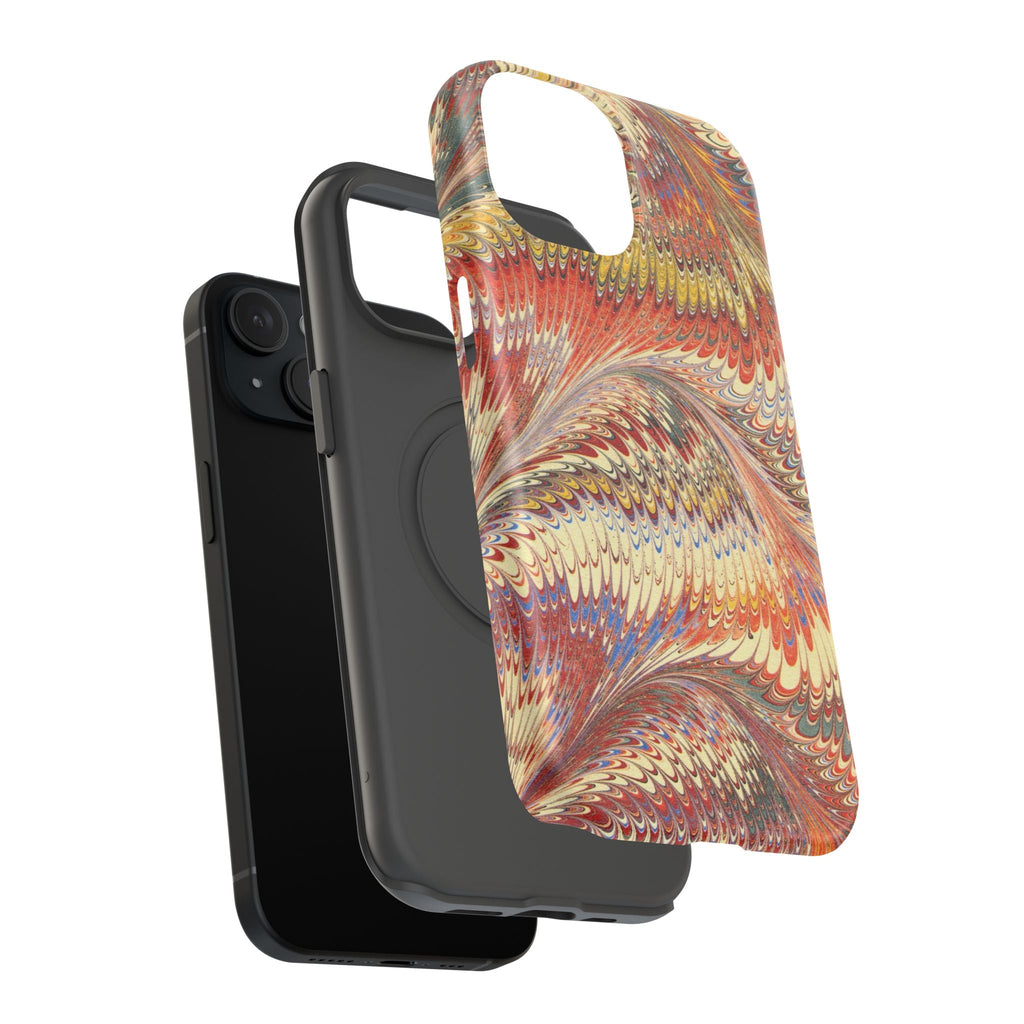 Rust and Gold Italian Vintage Marble Design Durable Phone Case for Apple + Samsung