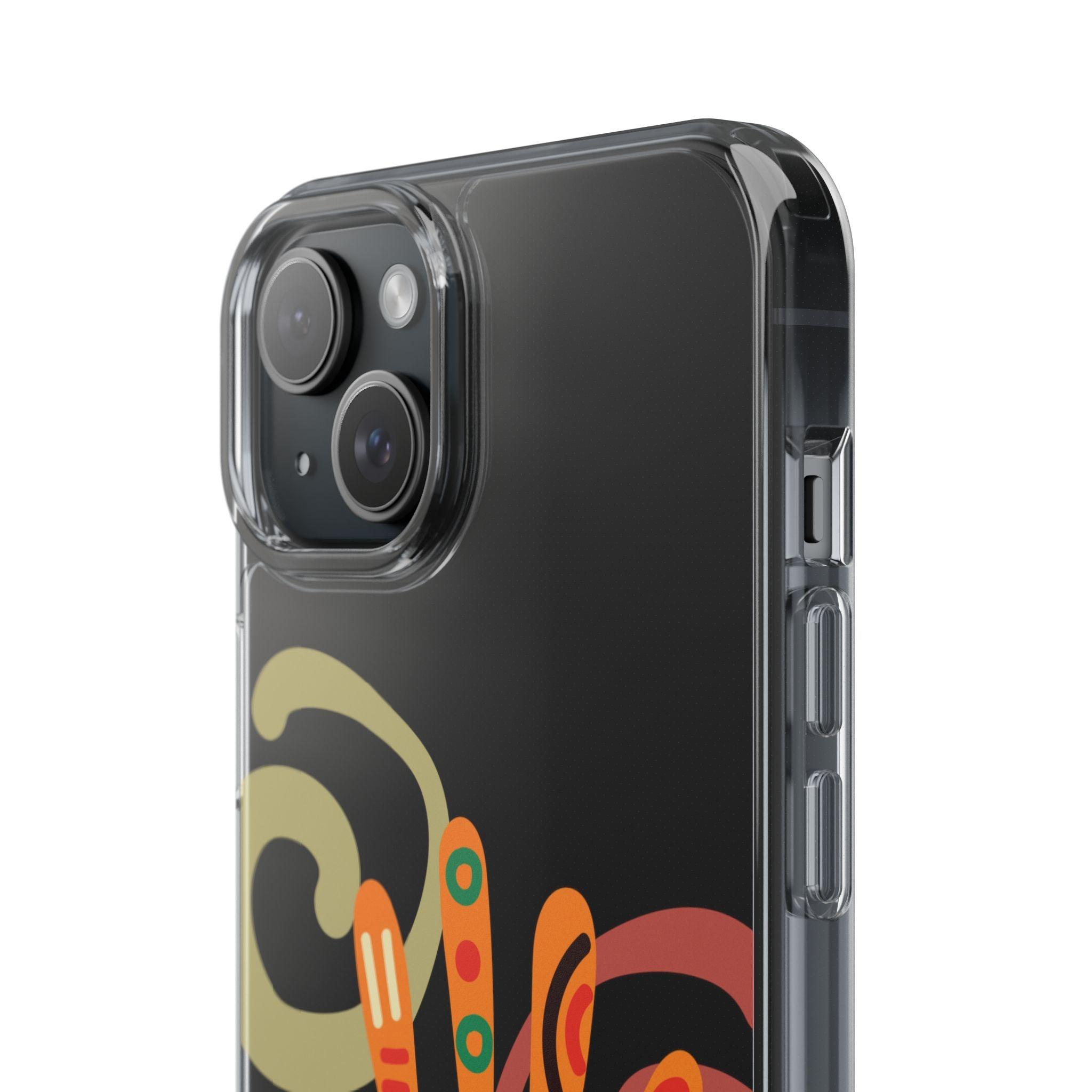 Clear Cases Colorful Hand Print design
