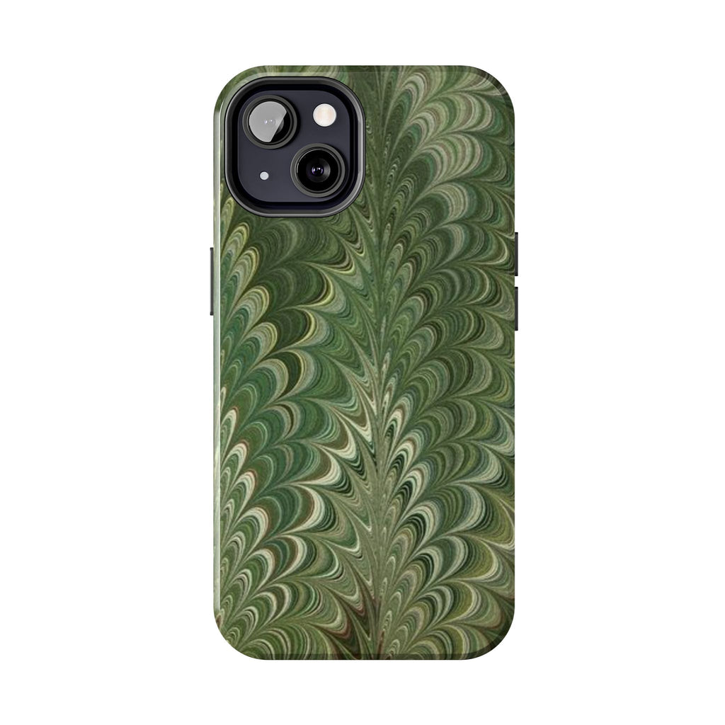 Deep Green Marble Italian Durable Phone Case