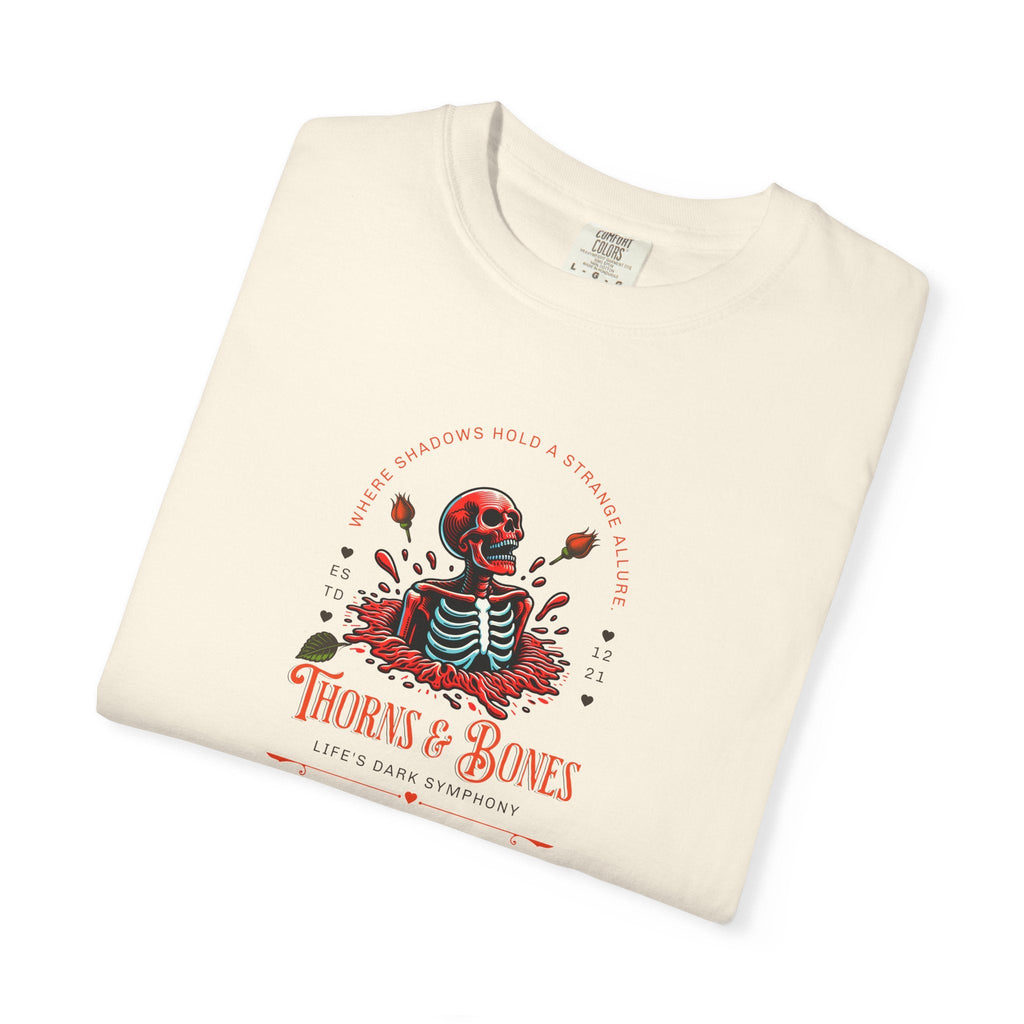 Skeleton Tee - Thorns and Bones Comfort Colors - DipaliZ