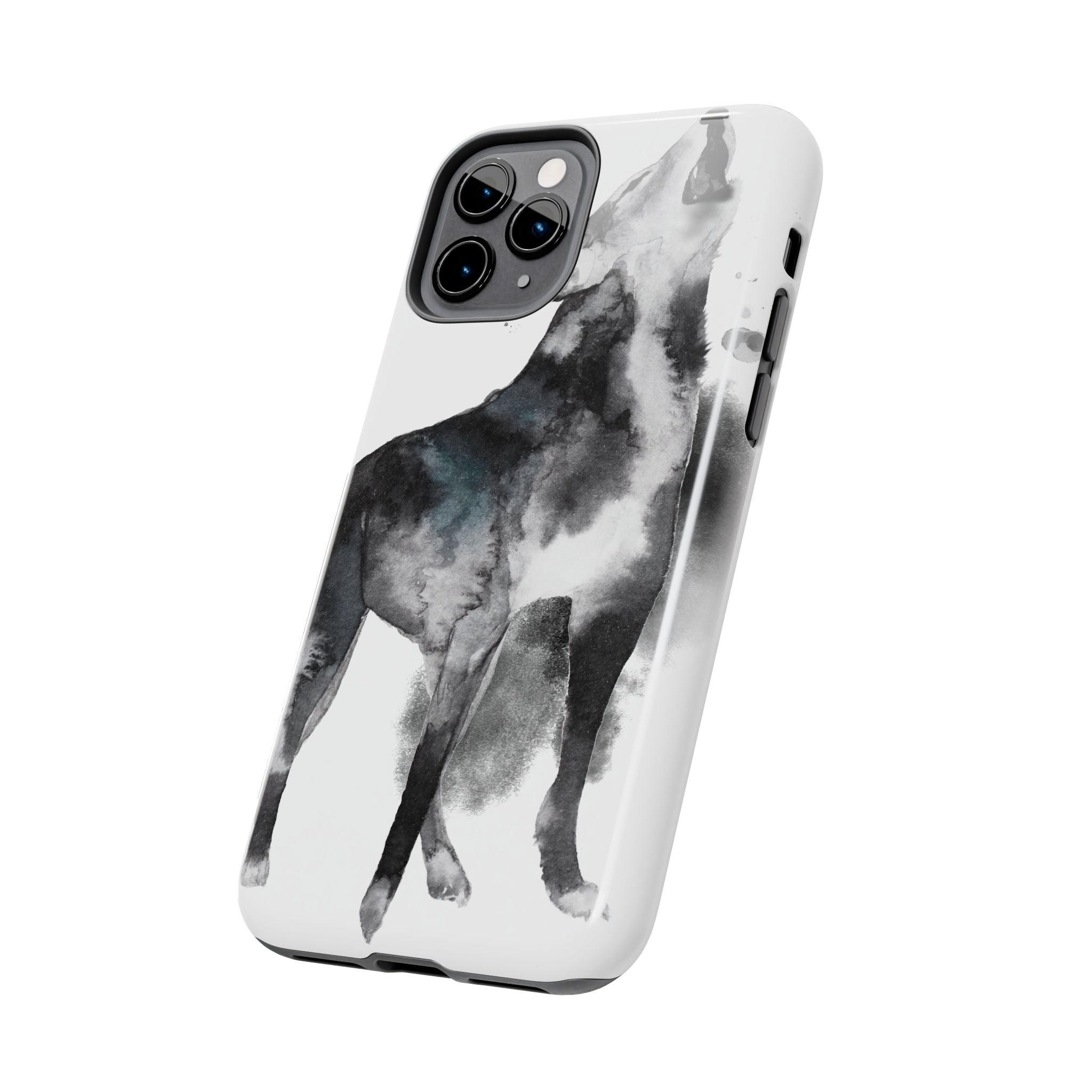 Black and White Dog Printed Tough Phone Cases