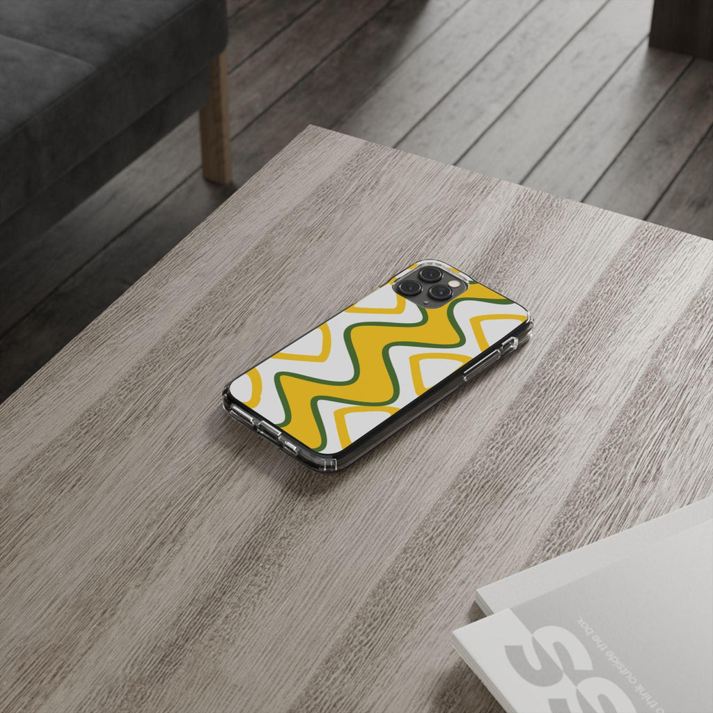 Bright Yellow Abstract With Shape Clear Cases