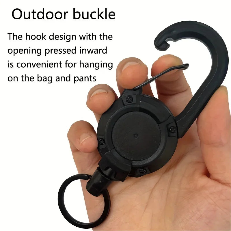 1/2/4pcs Retractable Keychain Badge Reels Heavy Duty Clip With Carabine