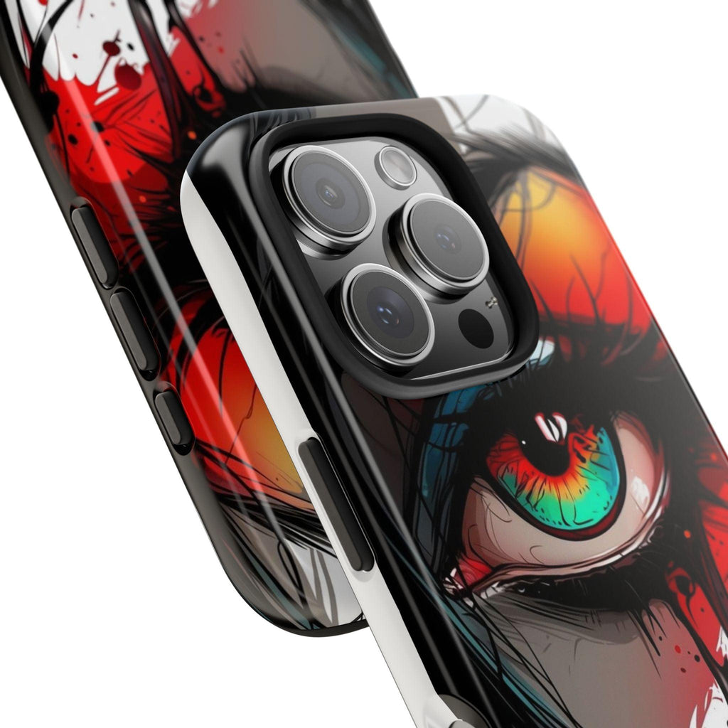 Girl Colorful Eye Painted Printed Tough Phone Case for iPhone & Samsung Galaxy - Artistic & Vibrant Design