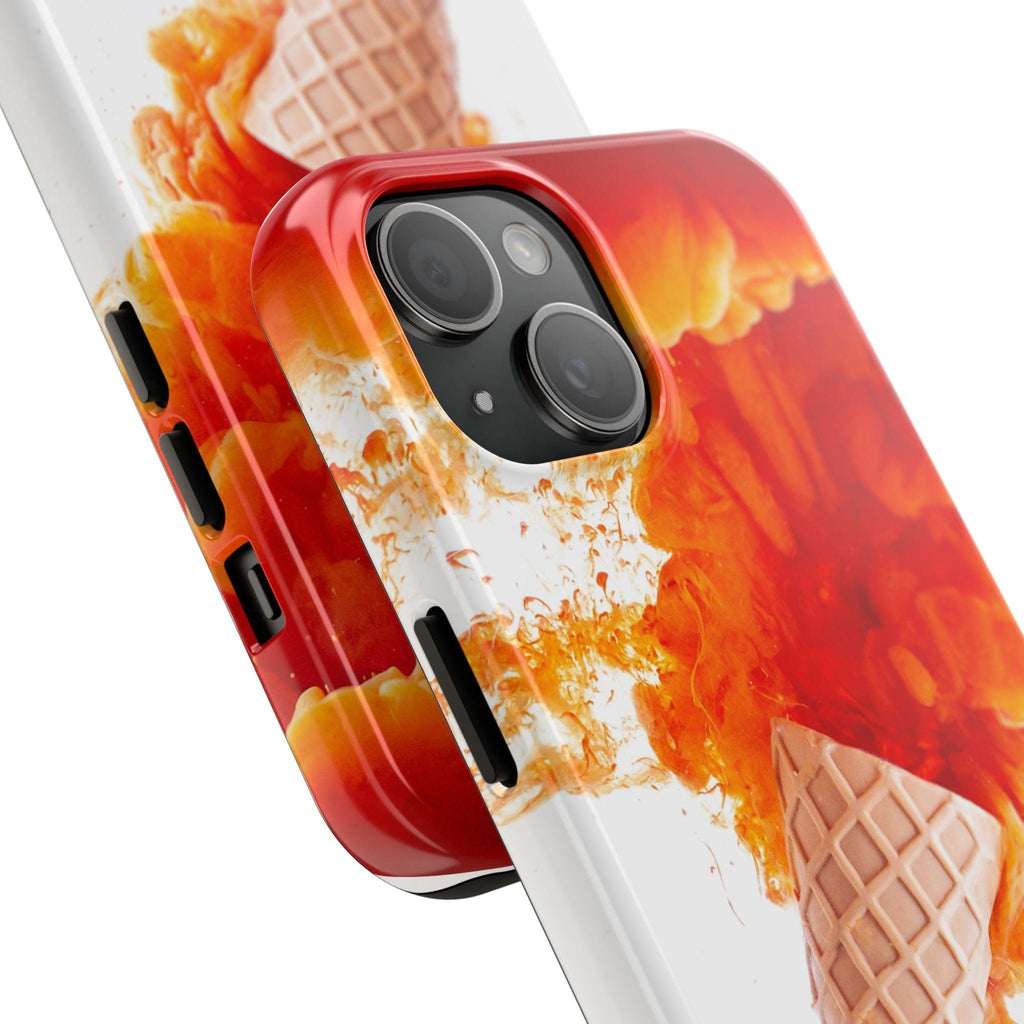 Ice Cream With Flame Of Colors Tough Phone Cases