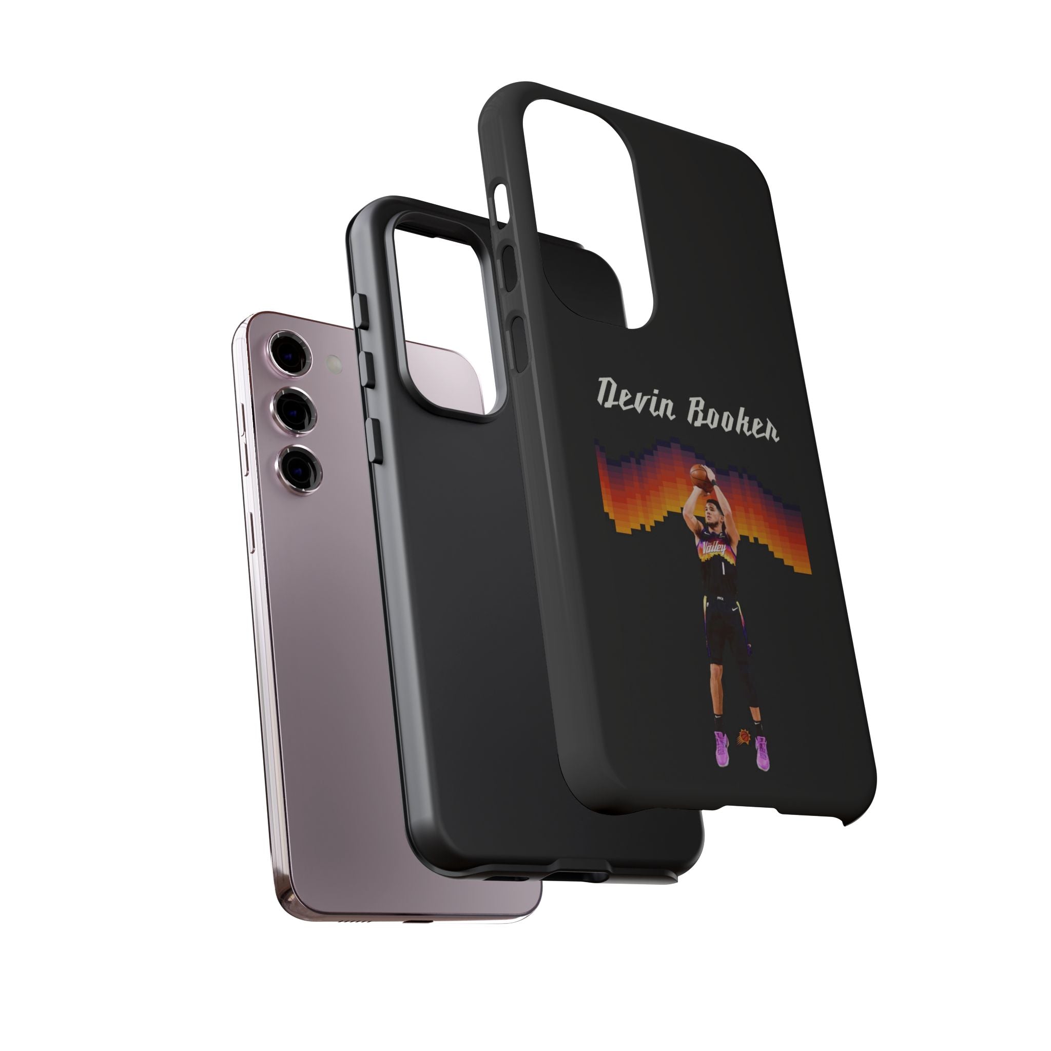 Devin Booker Precision Blaze Series – Dual-Layer ShockGuard Protection | Fits iPhone 8–16 Pro Max & Samsung Galaxy S10–S25 Ultra