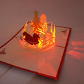3D light paper cut greeting card