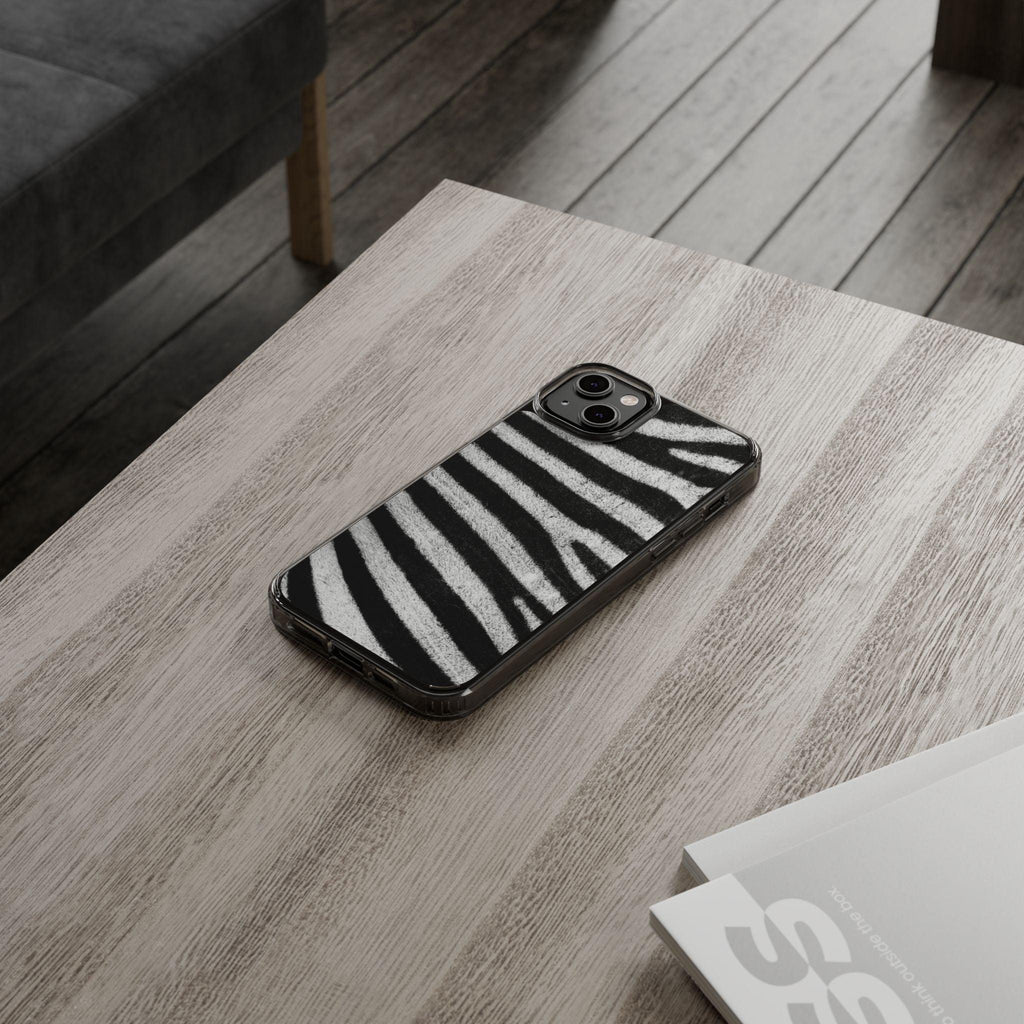 Clear Cases Black and White Zebra Stripes